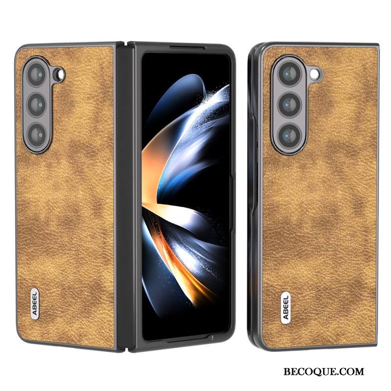 Kuori Samsung Galaxy Z Fold 5 Litsi Keinonahkaa Abeel