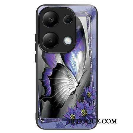 Kuori Xiaomi Redmi Note 13 Pro 4g Purple Butterfly Tempered Glass Suojakuori