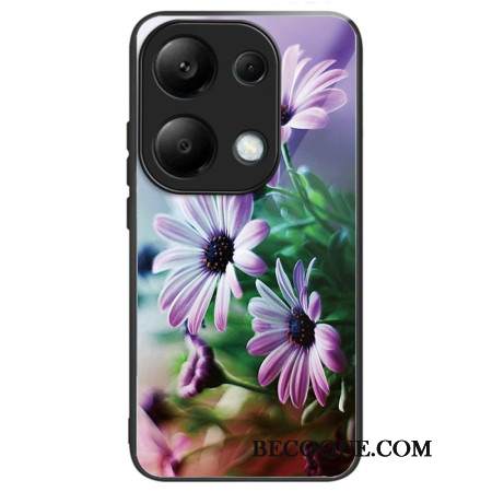 Kuori Xiaomi Redmi Note 13 Pro 4g Purple Chrysanthemum Tempered Glass