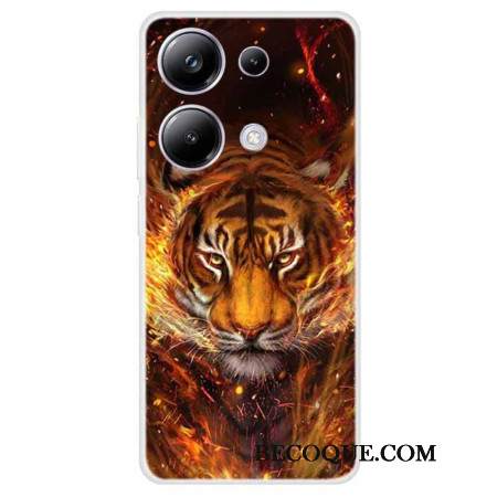 Kuori Xiaomi Redmi Note 13 Pro 4g Tiger In Flames Suojakuori