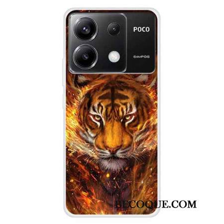 Kuori Xiaomi Redmi Note 13 Pro 5g Tiger In Flame Suojakuori