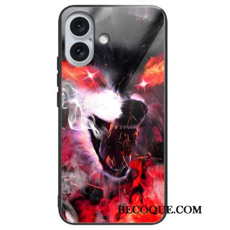 Kuori iPhone 16 Plus Fierce Wolf Karkaistu Lasi