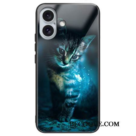 Kuori iPhone 16 Plus Karkaistu Lasi Cat