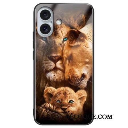 Kuori iPhone 16 Plus Lions Karkaistu Lasi Suojakuori