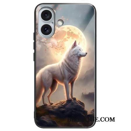 Kuori iPhone 16 Plus Moonlight Wolf Karkaistu Lasi Suojakuori