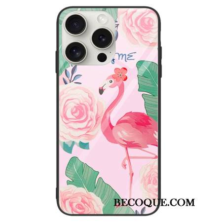 Kuori iPhone 16 Pro Flamingo Karkaistu Lasi