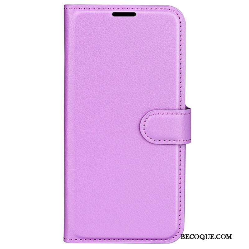 Nahkakotelo Sony Xperia 1 Vi Classic Litchi Faux Leather