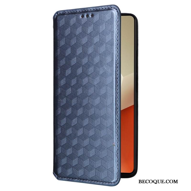 Nahkakotelo Xiaomi Redmi Note 13 5g 3d-kuutiot