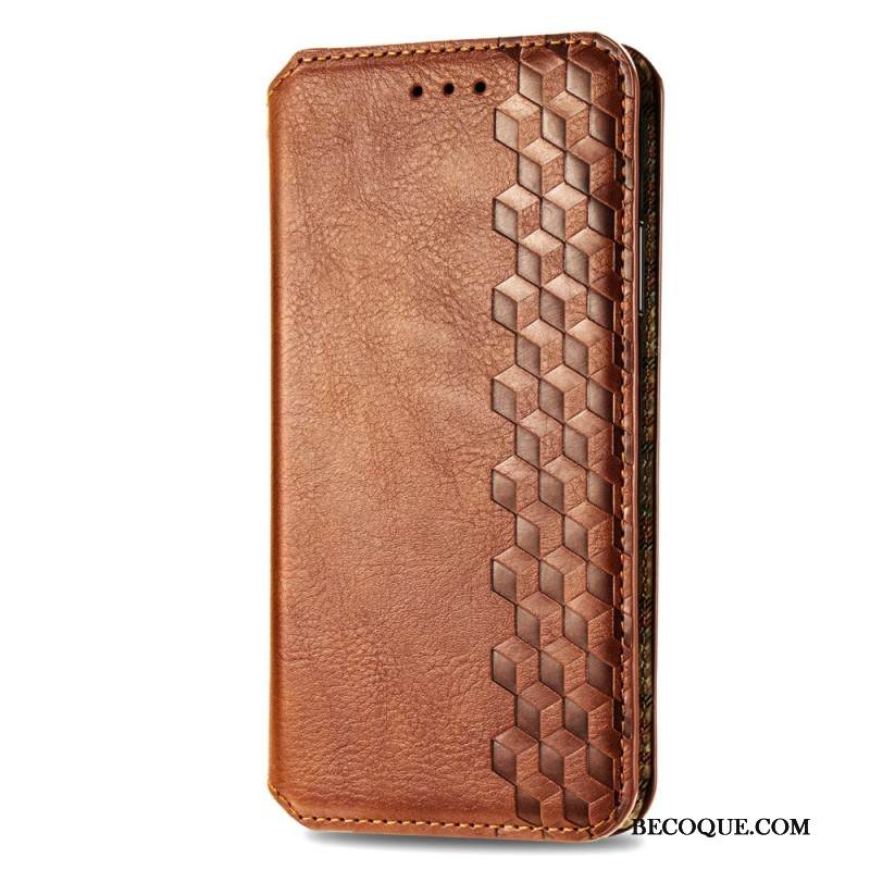 Nahkakotelo Xiaomi Redmi Note 13 5g Vintage Leather Effect -timantit