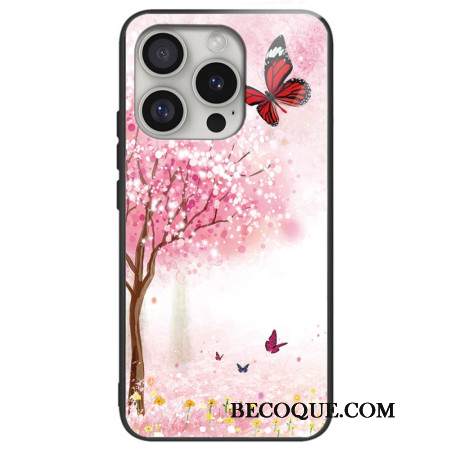 Puhelinkuoret iPhone 16 Pro Max Tempered Glass Cherry Blossoms